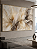 Quadro Decorativo Abstrato Moderno Folhas Translúcidas Nude e Dourado - Imagem 1
