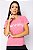Baby Look Estonada  RUNNING - Rosa - Imagem 2
