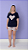 Ref. 4005 Pijama Feminino curto - Azul marinho - Imagem 3