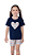 Ref. 4007  Pijama infantil feminino curto - azul marinho - Imagem 2