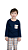 Ref. 5062 Pijama masculino infantil longo em malha xadrez - azul marinho - Imagem 2
