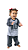Ref. 7005 Pijama infantil unissex  longo - Eu sou fã do meu pai - Imagem 1