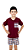 Ref. 4003 Pijama infantil masculino curto - vinho - Imagem 2