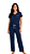 Ref. 8007 Pijama feminino manga curta com calça - azul marinho - Imagem 2