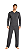 Ref. 9005 Pijama Masculino Longo Liso Cinza Chumbo em Algodão - Imagem 2