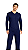 Ref. 9003 Pijama Masculino Longo Liso Azul Marinho em algodão - Imagem 1