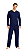 Ref. 9003 Pijama Masculino Longo Liso Azul Marinho em algodão - Imagem 2