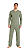 Ref. 9004 Pijama Masculino Longo Liso Verde Oliva em algodão - Imagem 2