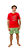 Ref. 4013 Pijama masculino curto em malha - Sempre juntos (vermelho) - Imagem 1