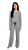 Ref. 1163 Pijama feminino juvenil longo - cinza mescla - Imagem 2