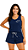 Ref. 8003 Pijama feminino regata - azul marinho - Imagem 1