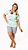 Ref. 6052 Pijama feminino manga curta com bermuda - Imagem 1