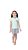 Ref. 4032 Pijama infantil feminino curto em malha - Liso - Imagem 2