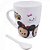 Caneca De Porcelana Com Colher Mickey & Minnie Tsum Tsum: Disney - MKP - Imagem 1