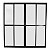 Porta de correr alumínio preto 4 folhas 2 fixas vidro incolor com fechadura - linha 25 - Imagem 1