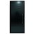 Porta lambril alumínio preto com puxador e fechadura rolete - linha 25 premium lux esquadrias - Imagem 1