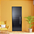 Porta lambril alumínio preto com puxador e fechadura rolete - linha 25 premium lux esquadrias - Imagem 3