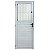 Porta alumínio branco social com postigo vidro mini boreal - linha 25 - Imagem 1