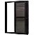Porta balcão alumínio preto 3 folhas móveis vidro liso incolor com fechadura - jap perfecta max - Imagem 2