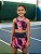 Conjunto Esportivo infantil Shorts-Saia + Top Rose - Imagem 1