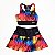 Conjunto Esportivo infantil Shorts-Saia + Top Fire - Imagem 9