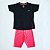 Camiseta esportiva infantil JRabbit Gola V UV50+ Preto - Imagem 5