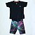 Camiseta esportiva infantil JRabbit Gola V UV50+ Preto - Imagem 8