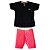 Camiseta esportiva infantil JRabbit Gola V UV50+ Preto - Imagem 2