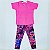 Camiseta esportiva infantil JRabbit Gola V UV50+ Rosa - Imagem 4
