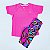 Camiseta esportiva infantil JRabbit Gola V UV50+ Rosa - Imagem 5