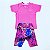 Camiseta esportiva infantil JRabbit Gola V UV50+ Rosa - Imagem 6