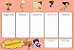 Quadro de Planejamento Semanal Infantil - Meninas - Moldura Alumínio Epoxi Branco com 2 Canetas e apagador - Imagem 3