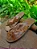 Chinelo Rasteira em couro marrom madeira - NOVA Flat WOOD - Imagem 3