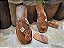 Chinelo Rasteira em couro madeira - Flat WOOD - Imagem 2