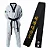 Dobok Taekwondo Pro Olympic Gola Preta 50% Algodão + Faixa Preta Bordada World Taekwondo Sulsport - Imagem 1