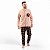 Pijama Soft Inverno Masculino Com Abertura Frontal e Botões Xadrez Marrom - Imagem 3