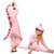 Pijama Fantasia Dinossauro Inverno em Microsoft Infantil e Adulto Rosa - Imagem 1