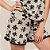 Pijama Curto Feminino em Viscose Floral Oliva com Renda Preta - Imagem 2