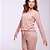 Pijama Longo Rosa Chá Abotoado em Viscose com elastano - Imagem 6