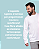 Camiseta Básica Masculino Algodão Egípcio Manga Longa BRANCO - Imagem 3