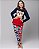 Pijama Feminino Inverno em Microsoft com Bolso Estampa Ursinhos Vermelho e Azul - Imagem 4
