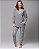 Pijama Feminino Inverno em Microsoft com Bolso Xadrez Cinza e Verde - Imagem 2