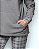 Pijama Feminino Inverno em Microsoft com Bolso Xadrez Cinza e Verde - Imagem 3