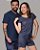 Pijama Curto Feminino em Malha Viscose com Elastano Verão Xadrez Casal - Imagem 4