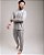 Pijama Masculino Inverno em Algodão Xadrez Cinza e Azul - Imagem 2