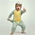 Pijama Fantasia Dinossauro Inverno em Microsoft Infantil e Adulto Verde Menta - Imagem 8