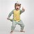 Pijama Fantasia Dinossauro Inverno em Microsoft Infantil e Adulto Verde Menta - Imagem 1