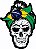 Adesivo caveira resinada Brasil - Lokas Mc - Imagem 1
