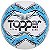 BOLA TOPPER FUTSAL SLICK BRANCA/CELESTE - Imagem 1