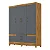 Guarda Roupa MS 912 4Pts 2Gav Moval - Imagem 1
